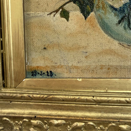 Authentic Floral Still Life Oil Painting "Gilded Frame" Small Artwork Holland Art Shop
