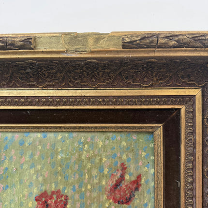 Antique Floral Still Life Oil Painting "Flower Vase" Traditional België Artwork Holland Art Shop