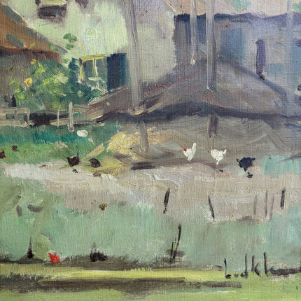 Detailed Farm Oil Painting "Thatched Cottage" Timeless Artwork Holland Art Shop