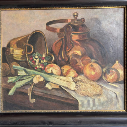 Handcrafted Still Life Oil Painting "Copper Kettle" Refined Large Art Holland Art Shop