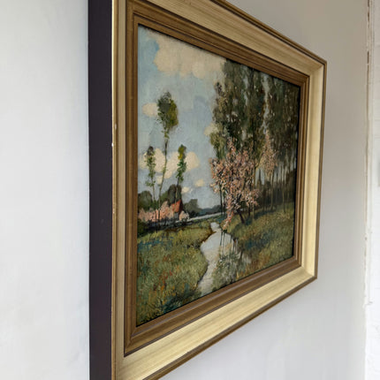 Original Landscape Oil Painting "Flowering Tree" Classic Art Holland Art Shop