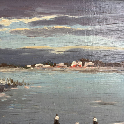 Expressive Winter Landscape Oil Painting "Ornate Frame" Refined Small Artwork Holland Art Shop