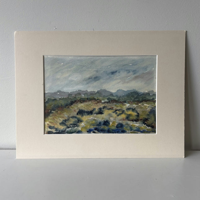Classic Landscape Aquarel "Framed Painting" Rustic Small Artwork Holland Art Shop