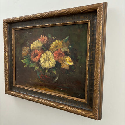 Authentic Flowery Still Life Oil Painting "Flower Bouquet" Rustic Art Holland Art Shop