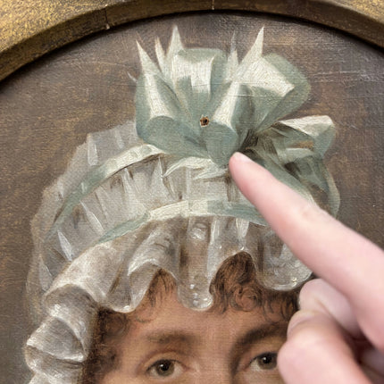 18th Century Portrait Oil Painting "Woman With Bonnet" Artwork Holland Art Shop