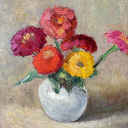 Authentic Floral Still Life Oil Painting "Flower Vase" Refined Art Holland Art Shop