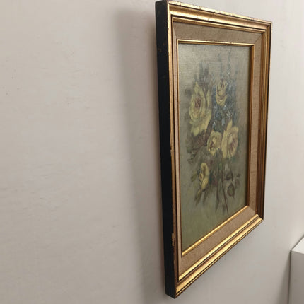 Expressive Floral Still Life Oil Painting "Yellow Roses" Elegant Artwork Holland Art Shop