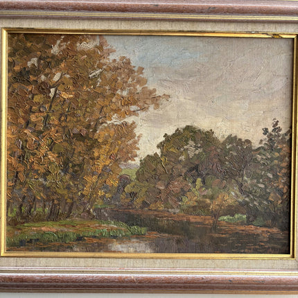 Classic Landscape Oil Painting "Autumn Tree" Vintage Art Holland Art Shop