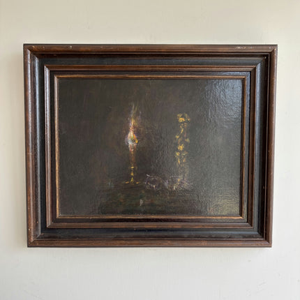 Original Still Life Oil Painting "Dark Frame" Authentic Art Holland Art Shop