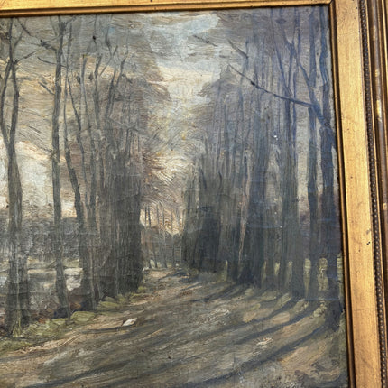19th Century Antique Landscape Oil Painting "Gilded Frame" Art Holland Art Shop