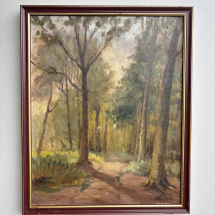 Handcrafted Landscape Oil Painting "Forest Path" Expressive Artwork Holland Art Shop
