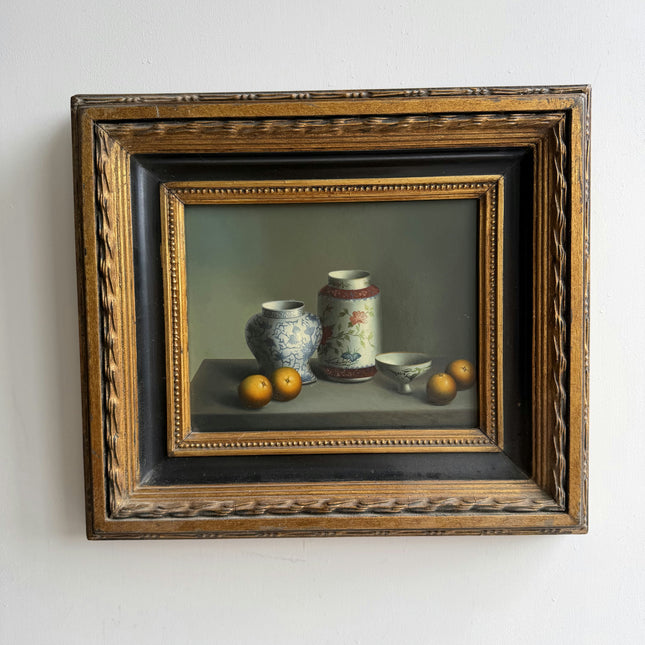 Handcrafted Still Life Oil Painting "Gilded Frame" Vintage Art Holland Art Shop