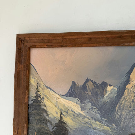Handcrafted Oil Painting Landscape "Mountain Cabin" Original Medium Art Holland Art Shop