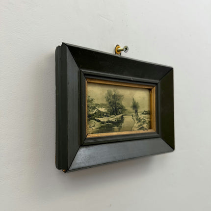 Handcrafted Landscape Oil Painting "Framed Painting" Authentic Small Artwork Holland Art Shop