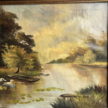 Detailed Still Life Oil Painting "Pair Of Swans" Expressive Artwork Holland Art Shop