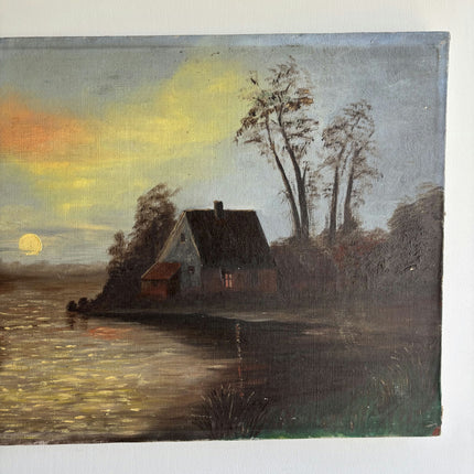 Expressive Landscape Oil Painting "Fishing Boat" Timeless Artwork Holland Art Shop