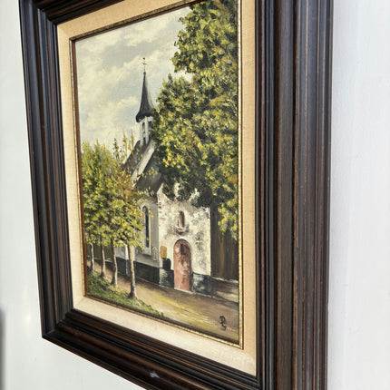 Refined Landscape Oil Painting "Village Church" Detailed Art Holland Art Shop