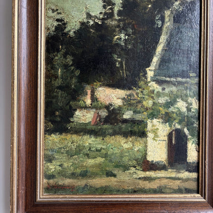 19th Century Antique Landscape Oil Painting "Stone Arch" Artwork Holland Art Shop