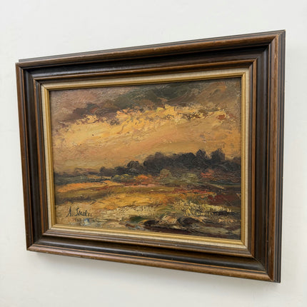 Rustic Landscape Oil Painting "Framed Painting" Vintage Art Holland Art Shop