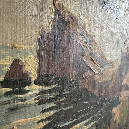 Elegant Seascape Oil Painting "Rocky Cove" Classic Artwork Holland Art Shop