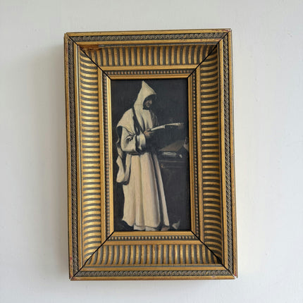 Original Portrait Oil Painting "Hooded Figure" Authentic Small Art Holland Art Shop