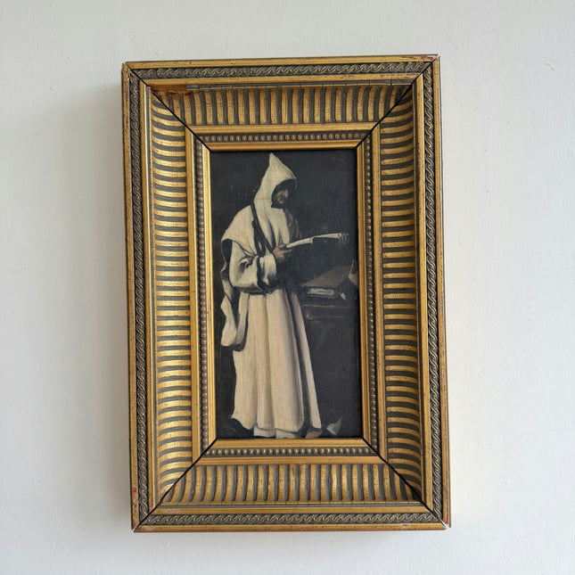 Original Portrait Oil Painting "Hooded Figure" Authentic Small Art Holland Art Shop