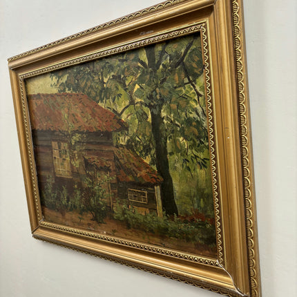Authentic Landscape Oil Painting "Thatched Roof" Elegant Artwork Holland Art Shop