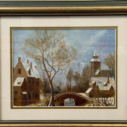 Traditional Winter Landscape Oil Painting "Framed Painting" Detailed Art Holland Art Shop