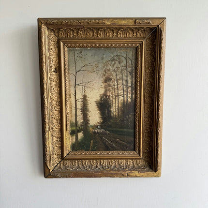 Classic Landscape Oil Painting "Gilded Frame" Expressive Small Artwork Holland Art Shop