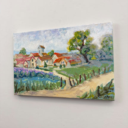 Rustic Landscape Oil Painting "Coastal Village" Original Art Holland Art Shop