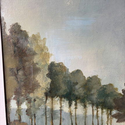 Original Landscape Oil Painting "Meandering River" Vintage Artwork Holland Art Shop