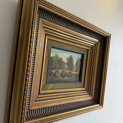 Classic Cityscape Oil Painting "Ornate Frame" Original Artwork Holland Art Shop