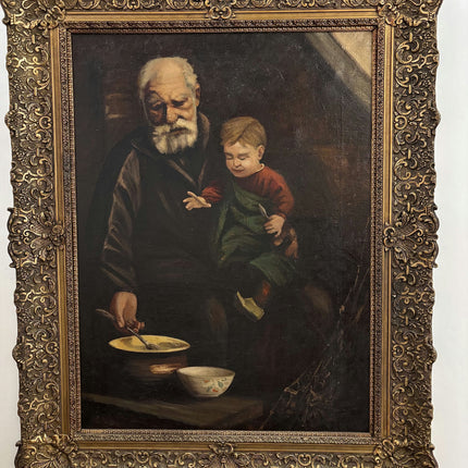 Original Portrait Oil Painting "Old Man" Detailed Large Art Holland Art Shop