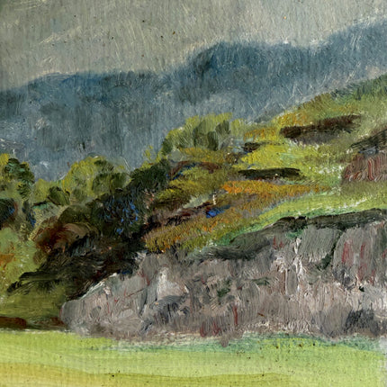 Handcrafted Landscape Oil Painting "Mountain Ridge" Authentic Small Art Holland Art Shop