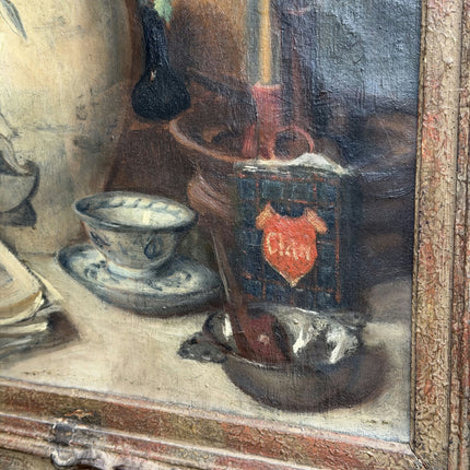 Charles Bakker Rustic Flowery Still Life Oil Painting "Decorative Vase" Art Holland Art Shop
