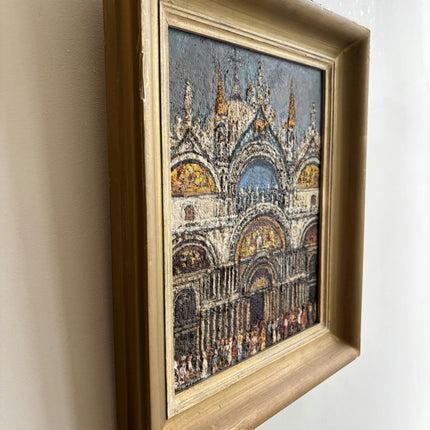 Elegant Cityscape Oil Painting "Venetian Basilica" Original Small Artwork Holland Art Shop