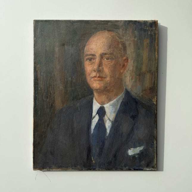 Handcrafted Portrait Oil Painting "Suit Man" Traditional Artwork Holland Art Shop