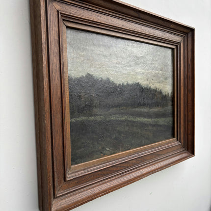 Original Landscape Oil Painting "Wooden Frame" Rustic Artwork Holland Art Shop