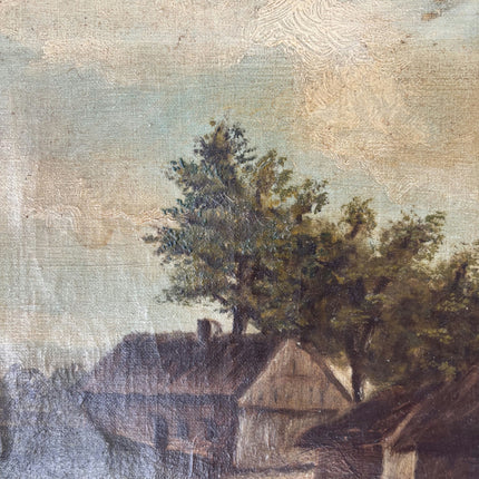 1914 Antique Landscape Oil Painting "Gilded Frame" Art Holland Art Shop