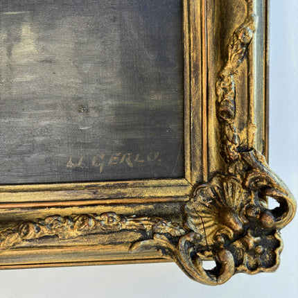 Classic Landscape Oil Painting "Gilded Frame" Vintage Artwork Holland Art Shop