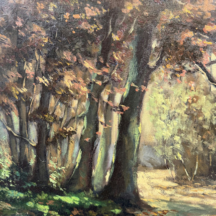 Refined Landscape Oil Painting "Wooded Path" Rustic Large Artwork Holland Art Shop