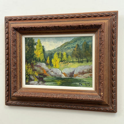 Classic Landscape Oil Painting "Ornate Frame" Elegant Small Artwork Holland Art Shop