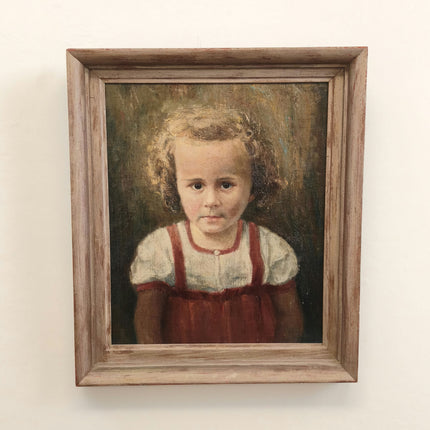 Rustic Interior Oil Painting "Pensive Child" Expressive Artwork Holland Art Shop