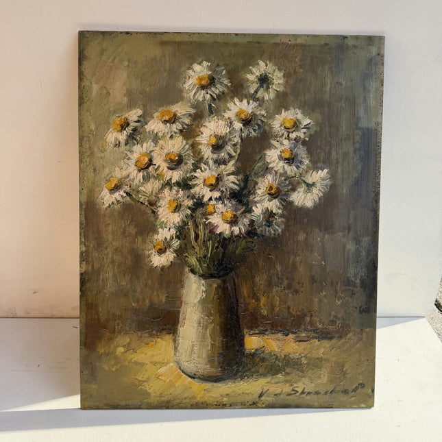 Timeless Still Life Oil Painting "Daisy Bouquet" Vintage Art Holland Art Shop