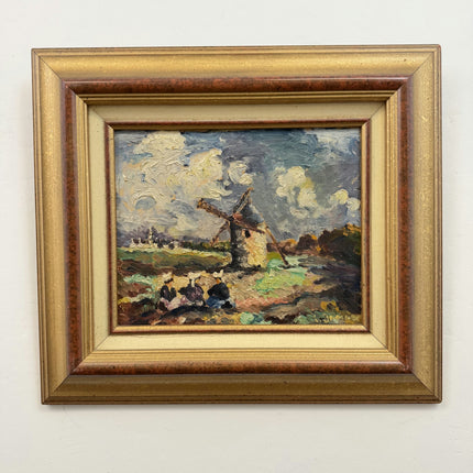Authentic Landscape Oil Painting "Thatched Cottage" Detailed Art Holland Art Shop