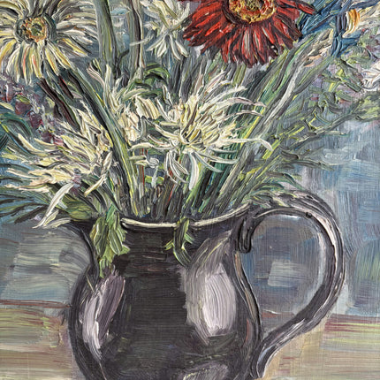 Elegant Floral Still Life Oil Painting "Flower Vase" Detailed Art Holland Art Shop