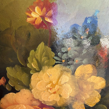 Traditional Floral Still Life Oil Painting "Oval Frame" Elegant Small Artwork Holland Art Shop