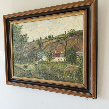Authentic Interior Oil Painting "Standing Farmer" Expressive Art Holland Art Shop
