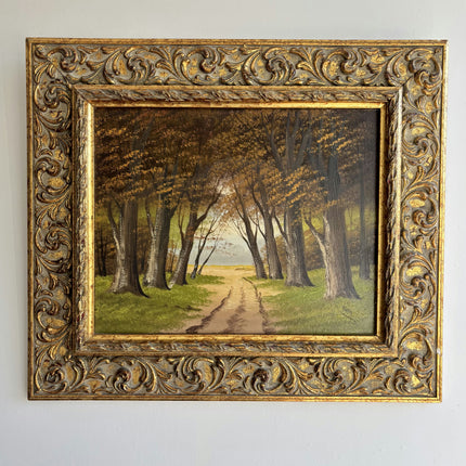Refined Landscape Oil Painting "Tree Path" Traditional Artwork Holland Art Shop