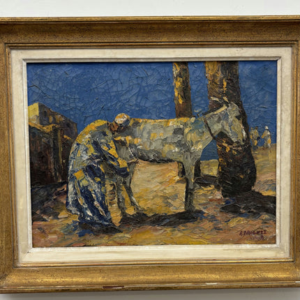 1943 Interior Oil Painting "Painted Panel" Artwork Holland Art Shop